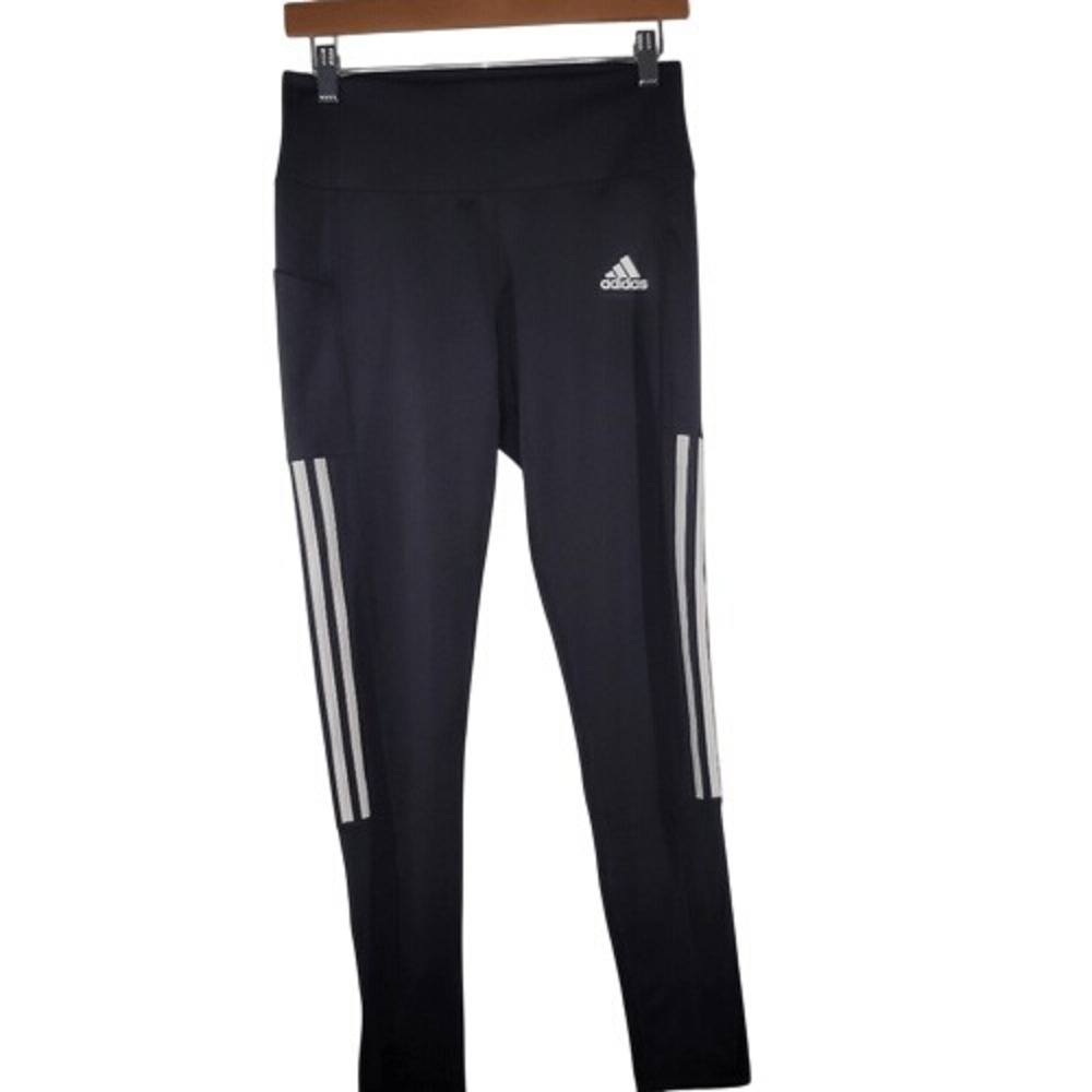 Adidas Black Aeroready High Rise Leggings - Picture 1 of 10